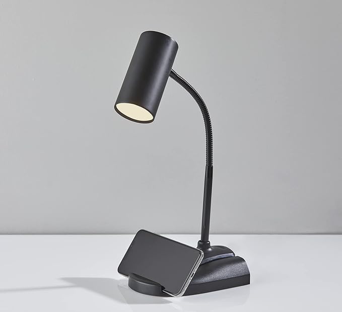 SIMPLEE ADESSO Dual Purpose LED Desk/Clip LAMP Matte Black