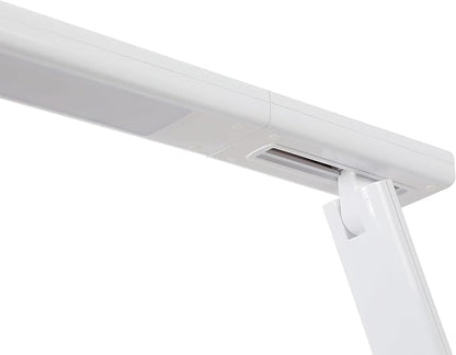 Folding Mini Desk Lamp - Dimmable Touch Control 8W LED Portable Light - Foldable 17.67" H Table Top Lamps for Office Home & Travel, White