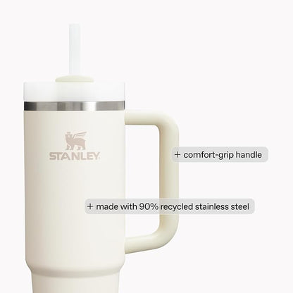 STANLEY Quencher H2.0 Flow State Tumbler, 20 oz, Peach Rose | Handle and Straw | 3-Position Lid | Cup Holder Compatible for Travel | Insulated Stainless Steel Cup | BPA-Free