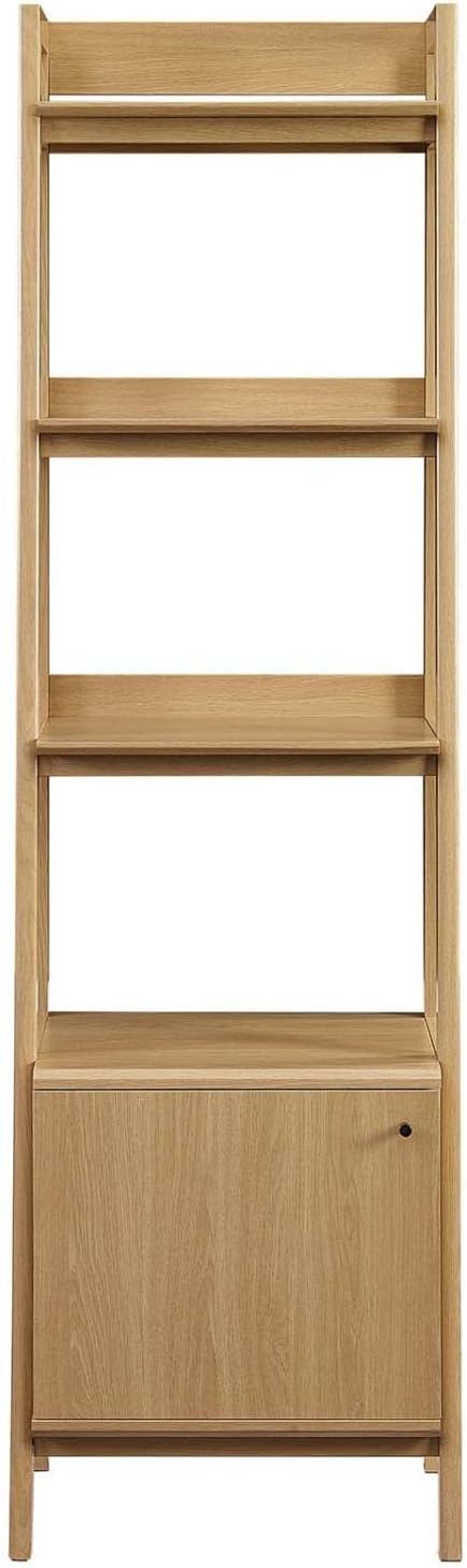 Modway 21" Bookshelf Display Case in Oak