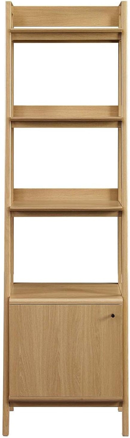 Modway 21" Bookshelf Display Case in Oak