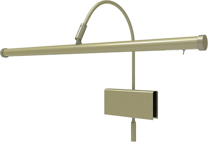 Cocoweb 19" Grand Piano Lamp - Adjustable, Antique Brass Finish, LED Clip-on with Dimmer - GPLED19ABD
