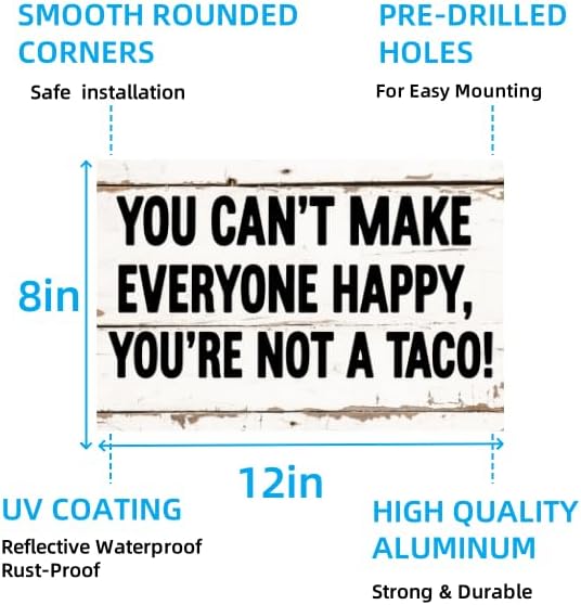 Vintage Metal Sign – Humorous Wall Decor for Kitchen, Bar, Café or Office, Retro Style Home Decoration, 8 x 12 Inches