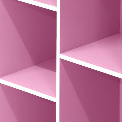 Furinno 5-Cube Reversible Open Shelf, White/Pink 11069WH/PI