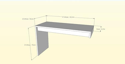 Nexera 211306 Reversible Desk Panel for Home Office, Black & Ebony