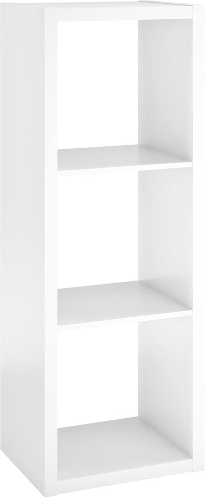 ClosetMaid 4543 Decorative Open Back 3-Cube Storage Organizer, Bleached Walnut