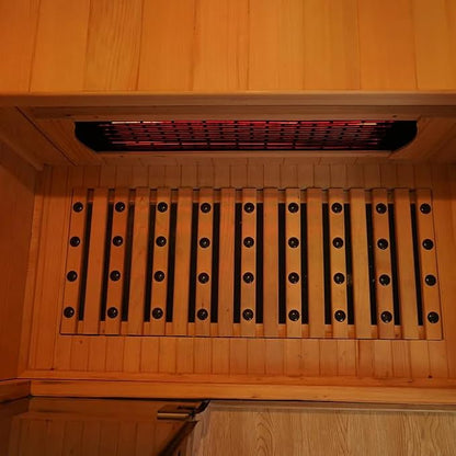 Full Spectrum Infrared Sauna for 1 Person, Upgraded WiFi Control Indoor Canadian Hemlock Wood Home Spa Saunas, Red Light Therapy, Speaker, Oxygen bar, Reading & 7-Color Light, 1350 W, US Instock 110V