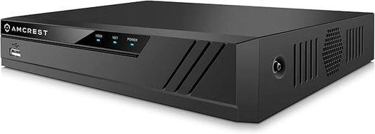 Amcrest NV4108E-A2 4K 8CH POE NVR (1080p/3MP/4MP/5MP/8MP) POE Network Video Recorder - Supports up to 8 x 8MP/4K IP Cameras, 8-Channel Power Over Ethernet Pre-Installed 1TB Hard Drive (NV4108E-1TB)