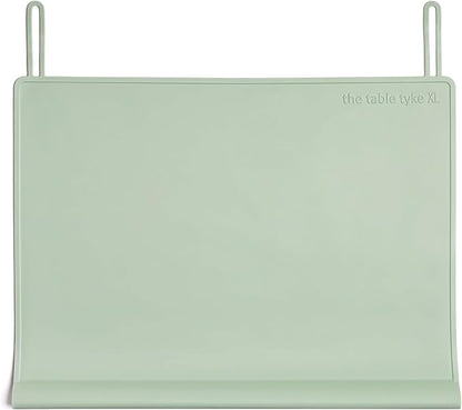 Table Tyke Placemat XL Silicone Baby Placemat with Teething Edge Bumper - Waterproof Toddler Table Mat for Eating, BPA Free, Dishwasher Safe (Sage Green)