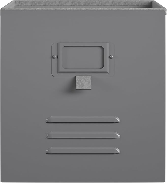 Little Seeds Nova Metal Locker 3 Pack-Graphite Grey Storage Bins