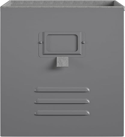 Little Seeds Nova Metal Locker 3 Pack-Graphite Grey Storage Bins