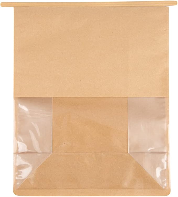 Restaurantware Kraft Paper Cotton Tin Tie Bag, 100 Pack