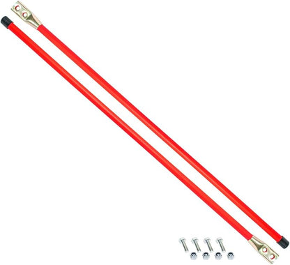 Buyers Products 1308105 Fluorescent Nylon Orange Guide Kit, 3/4" X 28, Bolt-On, Aftermarket Snow Plow Blade Marking Guide Kit, Bumper Guides for Pickup Trucks, Bumper Sights and Road Safety