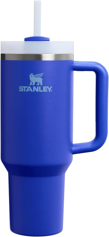 STANLEY Quencher H2.0 Flow State Tumbler, 40 oz, Cobalt | Handle and Straw | 3-Position Lid | Cup Holder Compatible for Travel | Insulated Stainless Steel Cup | BPA-Free