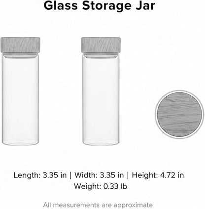 Home Organizers Glass Canister with Acacia Wood Lid, Borosilicate Jar for Coffee Tea Sugar Dry Goods Pantry Storage