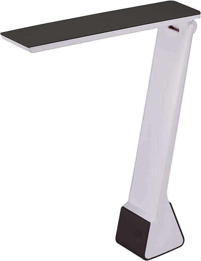 Bostitch Office KT-VLED1810-BLK Powered Rechargeable Battery LED Desk Lamp, 3 Color Temperatures, Flip Open, Black