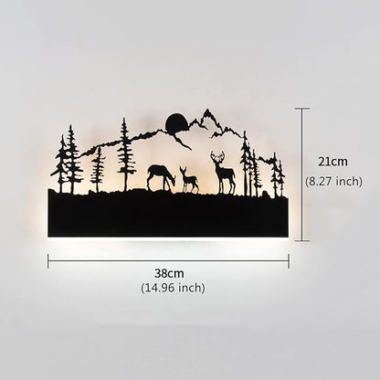 Wall Sconce LED Wall lamp (Sunset Deer)