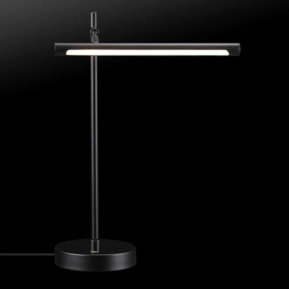 Globe Electric 62000004 15" 5 W LED Integrated Desk Lamp, Matte Black, Push Button Dimmer Rotary Switch, 200 lumens, 3000K, Pivot Joint, LED Desk Light, Adjustable Lamp, Desk Lamp for Home Office