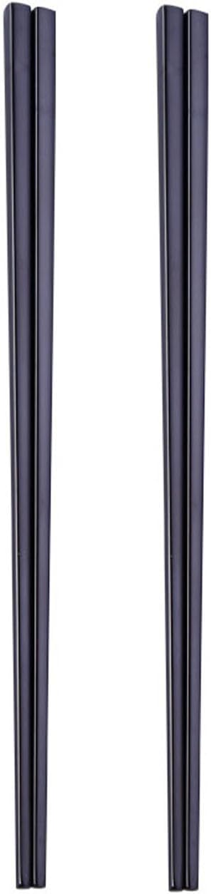 Stainless Steel Chopsticks,Reusable ,Dishwasher Safe , Easy to Use（2 PCS,black）