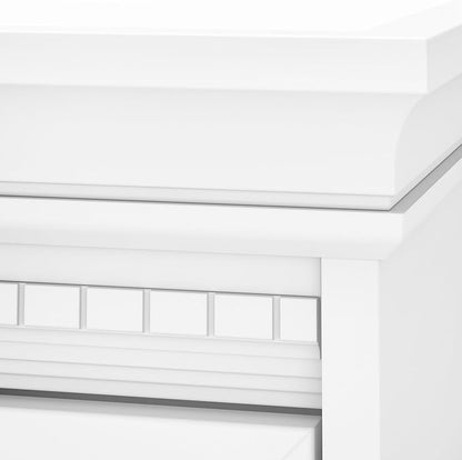 Bush Furniture Fairview Tall 5 Shelf Bookcase in Pure White and Shiplap Gray