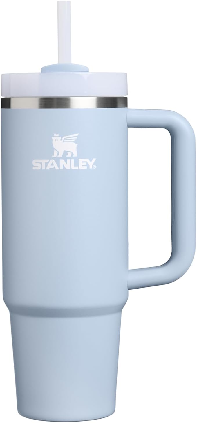 STANLEY Quencher H2.0 Flow State Tumbler, 30 oz, Blue Dream Stone | Handle and Straw | 3-Position Lid | Cup Holder Compatible for Travel | Insulated Stainless Steel Cup | BPA-Free