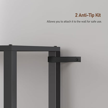 TUTOTAK 4 Tier Bookcase and Bookshelf, Narrow Book shelf with Door for Small Space, for Living Room, Office, Study, Entryway, Black BS03BK004