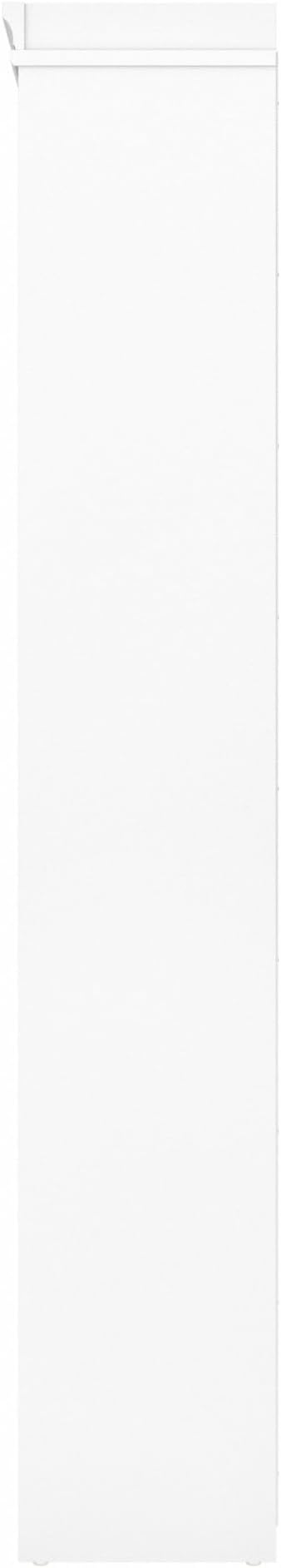 Bush Furniture Fairview Tall 5 Shelf Bookcase in Pure White and Shiplap Gray