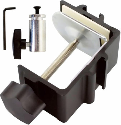Replacement Heavy Duty C Clamp for 1/2” Base Magnifying Lamp,Desk Lamp,Swing Arm Lamp,Phone I pad Mount,Tablet Mic Holder,Table Mount Clamp for Microphone Stand Mic Boom Arm (G1 Black)