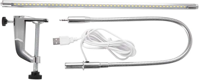 Lampara Para Mesa De Manicura Profesional, USB Clamp LED Desk Lamp, USB Adjustable Direction and Brightness Clip Eye-Caring Table Lamps LED Light Study Tattoo Light for Reading, Study