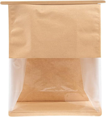 Restaurantware Kraft Paper Cotton Tin Tie Bag, 100 Pack