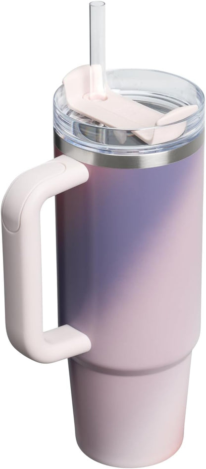 STANLEY Quencher H2.0 Flow State Tumbler, 30 oz, Dawn Spiral | Handle and Straw | 3-Position Lid | Cup Holder Compatible for Travel | Insulated Stainless Steel Cup | BPA-Free
