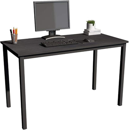 SDHYL 47 inches Contemporary Computer Desk Spacious Workstation Sturdy Writing Desk Meeting Desk, S7-GCP2AC3-120BK-N
