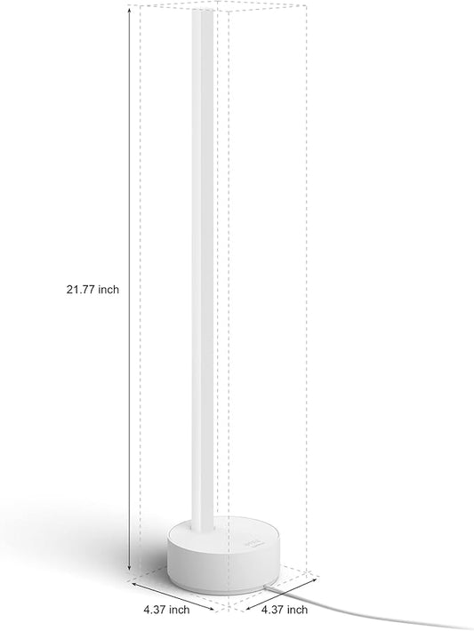 Philips Hue Signe Smart Table Lamp, White - White and Color Ambiance LED Color-Changing Light - 2 Pack - Control with Hue App - Compatible with Alexa, Google Assistant, and Apple Homekit