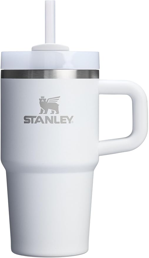 STANLEY Quencher H2.0 Flow State Tumbler, 20 oz, Frost | Handle and Straw | 3-Position Lid | Cup Holder Compatible for Travel | Insulated Stainless Steel Cup | BPA-Free