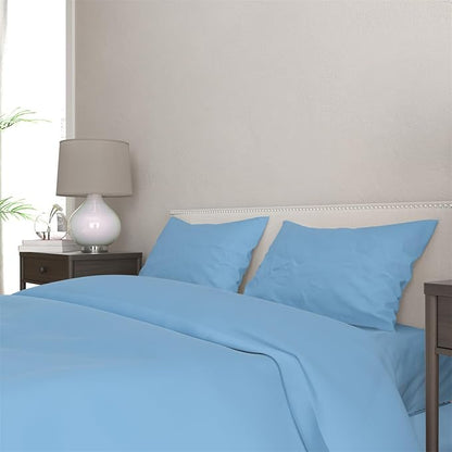 3 Piece Solid Color All Season Bedding Comforter Set Microfiber Soft Lightweight Bedding Set for Kids Teens Adults Room Decor with 1 Comforter and 2 Pillowcases Full