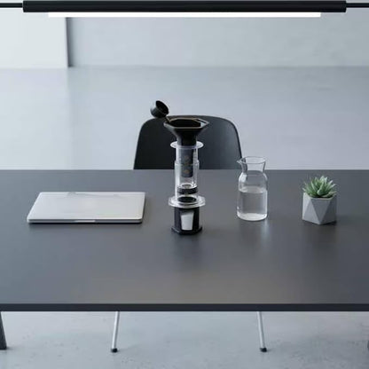Maker Manual Coffee Brewer Design Transparent Chamber Flat Stand Visual Number Steps Suitable for Domestic Use Home Countertop, Transparent