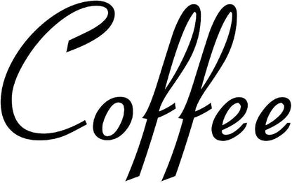 Coffee 3w x 2h Label | Kitchen Pantry Organization | Die Cut Vinyl Decal | Black Retro Font (Sticker Only)
