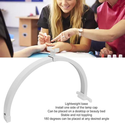 Dpofirs 20 Inch Lash Light, LED Half Moon Nail Desk Lamp, U Shaped Fill Light Floor Lamp, Half Moon Light Nail Lamp for Desk, Lash Tech Light, Manicure Led Light for Beauty Skincare (US