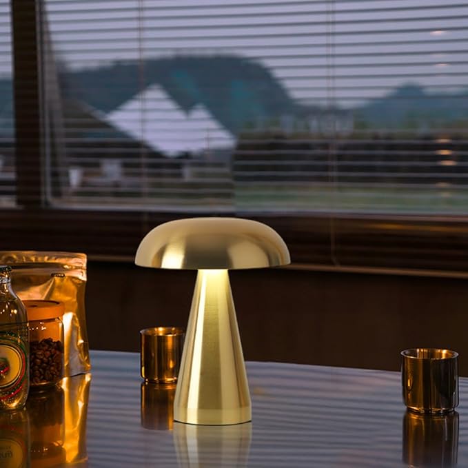 Portable Metal Desk Lamp,3-Color Touch Control, Rechargeable Battery - Ideal Bedside Lamp for Bedroom Nightstand