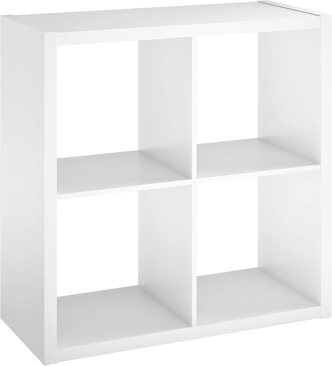 ClosetMaid 4549 Decorative Open Back 4-Cube Storage Organizer, White