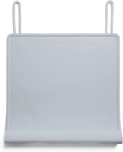 Silicone Placemat with Table Edge Bumper for Baby Toddler Suction Cup Safety Mat (Slate Grey)