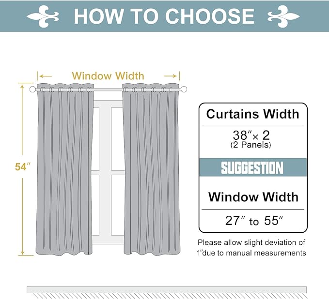 ChrisDowa Grommet Blackout Curtains for Bedroom and Living Room - 2 Panels Set Thermal Insulated Room Darkening Curtains (Forest Green, 38W x 54L)