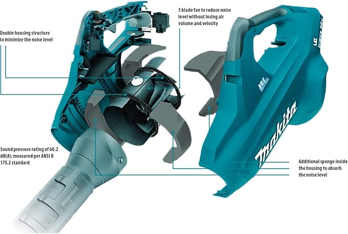 Makita XBU02PT1 36V (18V X2) LXT® Brushless Blower Kit with 4 Batteries (5.0Ah)