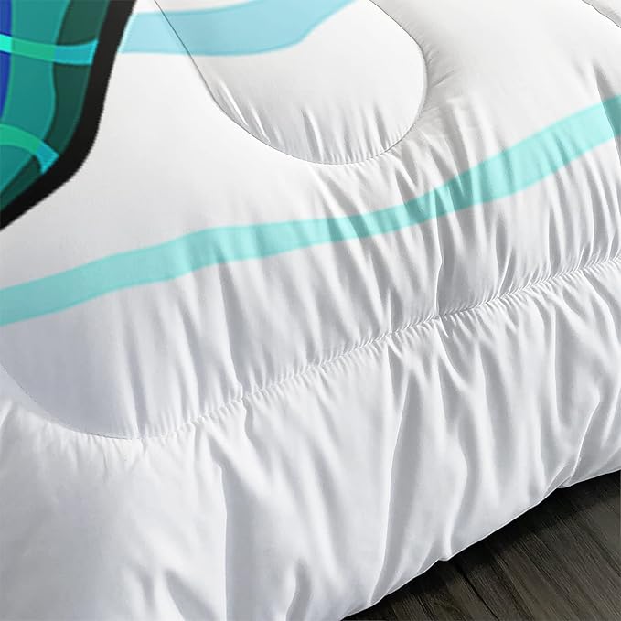CVHOUSE Sea Turtle Bedding Set,Sea Turtle Comforter Twin,Ocean Bohemia Comforter Set for Boys Kids Girls,Ocean Quilt Set with 1 Comforter and 2 Pillow Cases