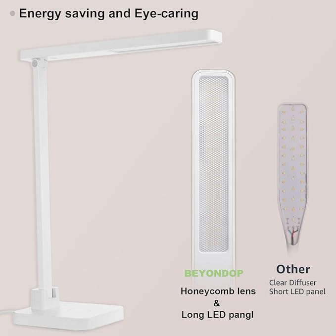 LED Desk Lamp, Dimmable Desk Light Touch Control with 4 Brightness Level, Eye Caring Reading Lamp, Desk Lamps for Home Office, Foldable Table Lamp for Study Dorm School students college Gifts
