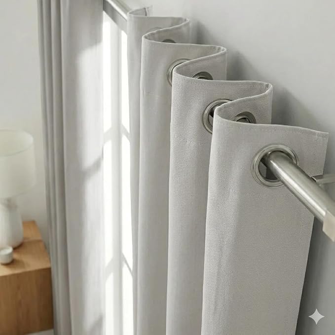 Urban Villa Cotton Grommet Curtains 42x84 (2 Panels) Ivory