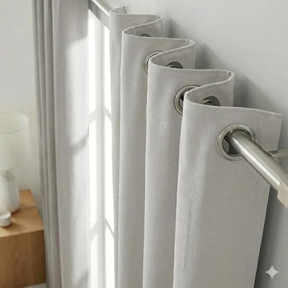 Urban Villa Cotton Grommet Curtains 42x84 (2 Panels) Ivory