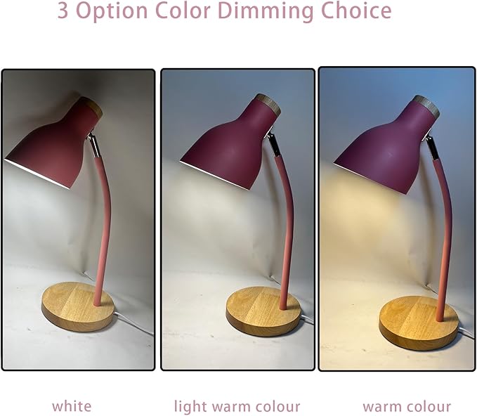 Himmel Desk Lamp, Adjustable Metal Table Lamp, Children's Table Lamp for Bedroom, Living Room, E27 Socket Reading Next to Lamp (Grey)