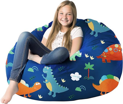 Stuffed Animal Storage Pets Dogs/Cats Lazy Beds Dinosaur Large Kids Couch Toddler Room Decor Ideas Couch Toy Plush Toddler Dinosaur Bag Storage Soft Washable Removable Stuffable (No Beans) XX-Large