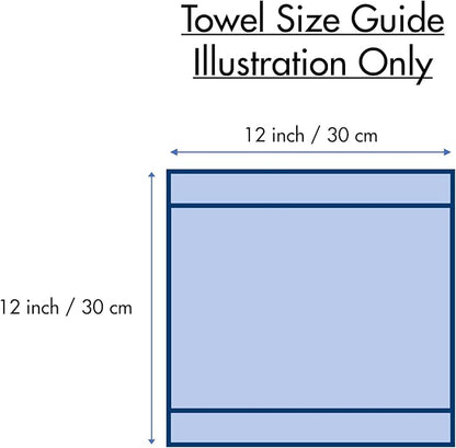Bumble Dish Cloths 8-Pack, Cotton Kitchen Towels, 12"x12" Grey Wide Stripes | 430 GSM Soft Dish Towels for Kitchen, Highly Absorbent & Durable Kitchen Rags for Washing Dishes